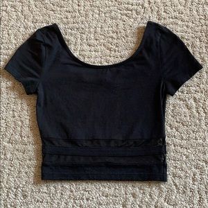 XS H&M Crop Top w/ Mesh Inserts